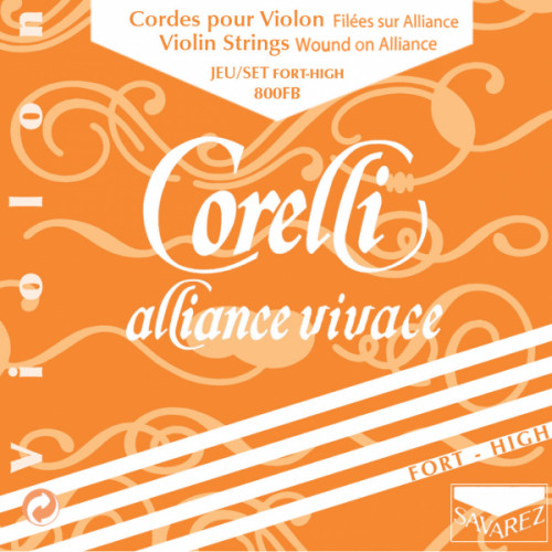 800FB Corelli Alliance Vivace Комплект струн для скрипки, сильное натяжение, шарик, Savarez